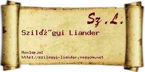Szilágyi Liander névjegykártya